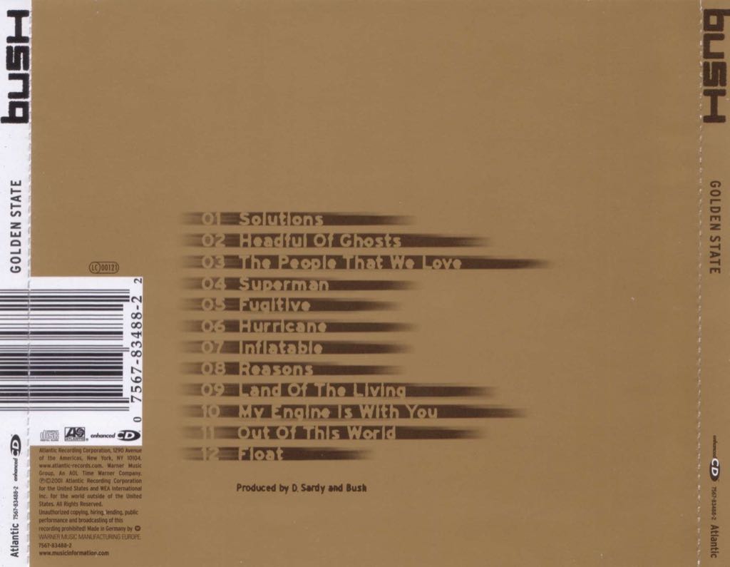 Golden State - Bush (CD - 47) music collectible [Barcode 015612348822] - Main Image 2
