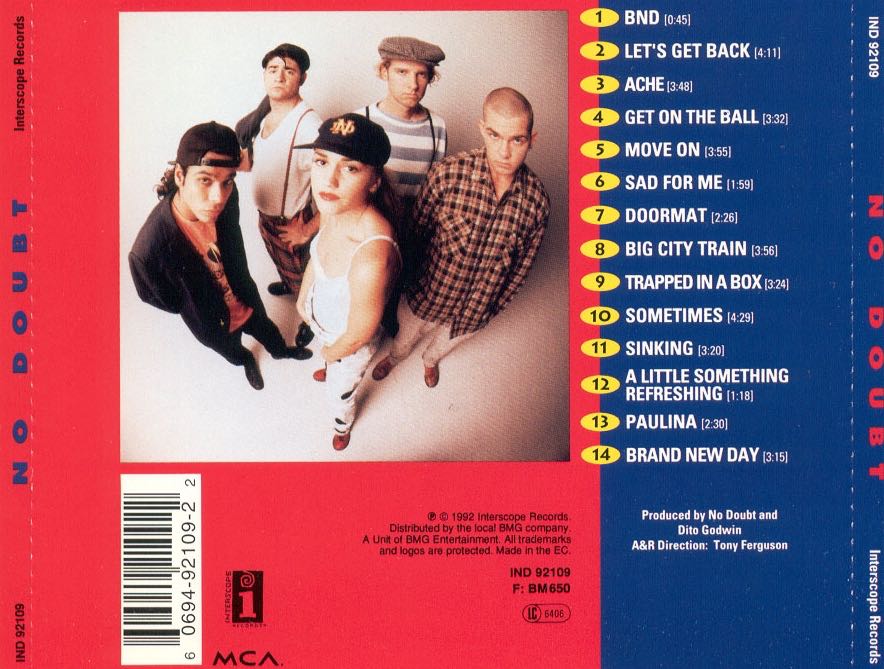 No Doubt - No Doubt (12”) music collectible [Barcode 020831172325] - Main Image 2