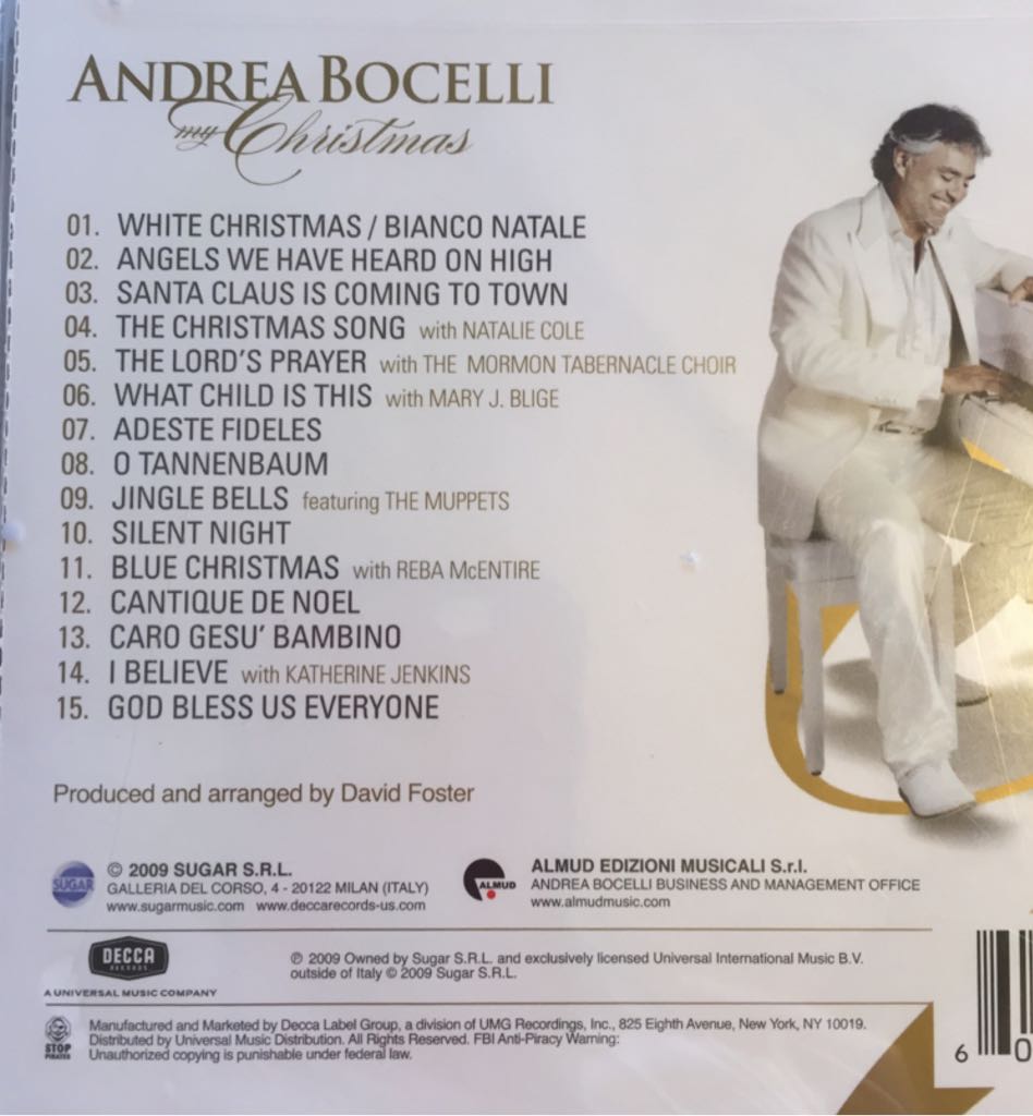 My Christmas - Andrea Bocelli music collectible - Main Image 2