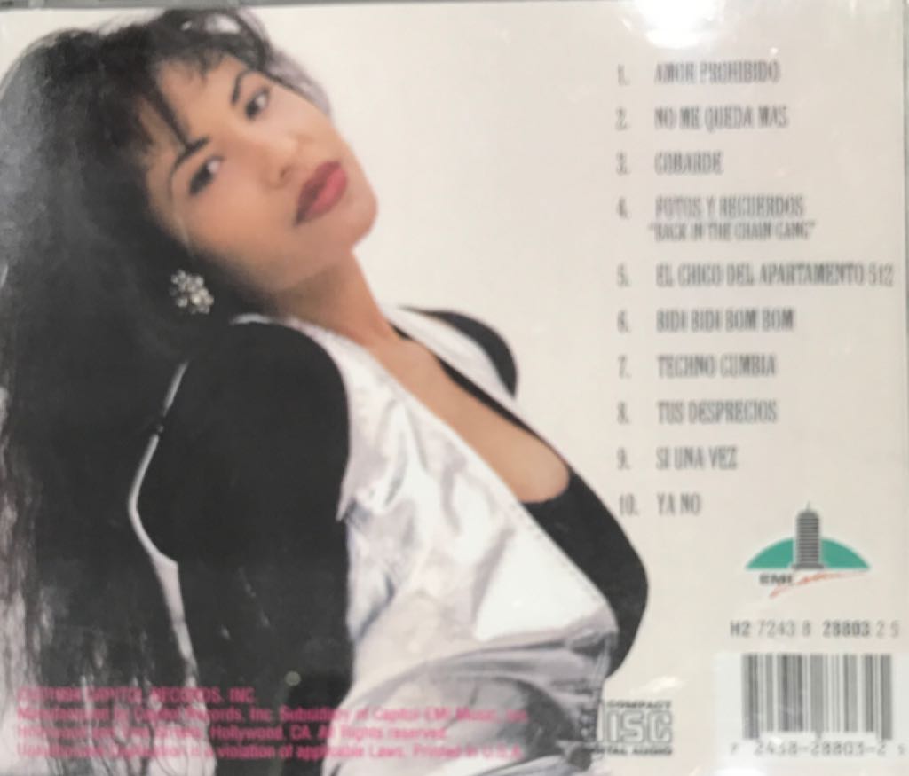 Amor Prohibido - Selena (CD - 33) music collectible [Barcode 724382880325] - Main Image 2
