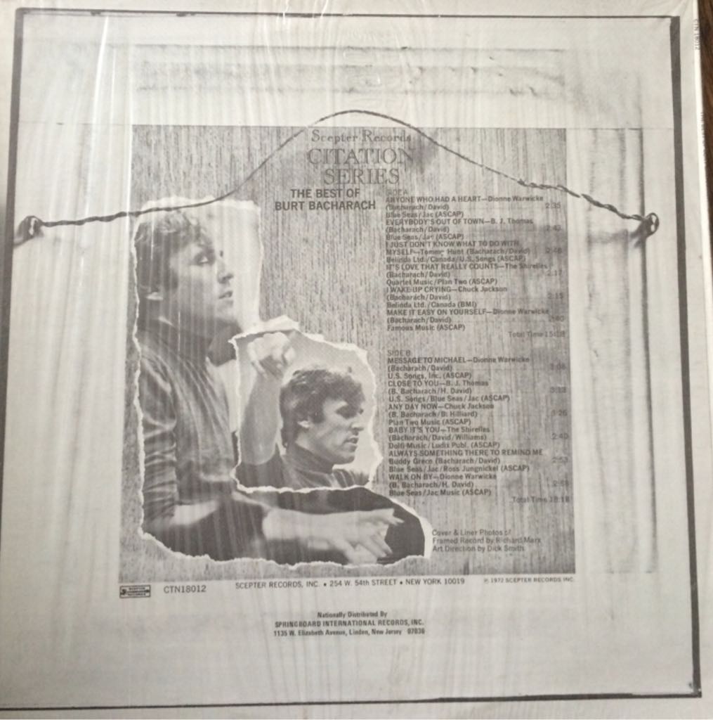 The Best Of Burt Bacharach - Verschiedene (12”) music collectible - Main Image 2