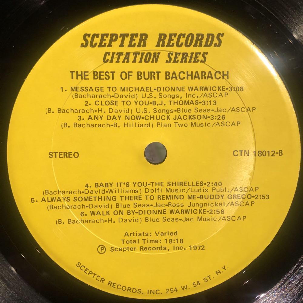 The Best Of Burt Bacharach - Verschiedene (12”) music collectible - Main Image 4