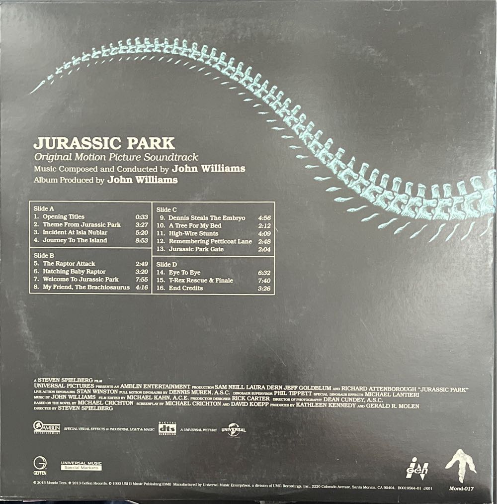 Jurassic Park - John Williams (12”) music collectible - Main Image 2