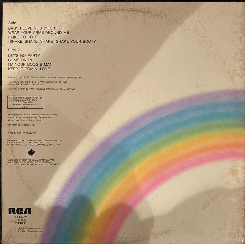 Kc And The Sunshine Band - KC & The Sunshine Band (12”) music collectible - Main Image 2