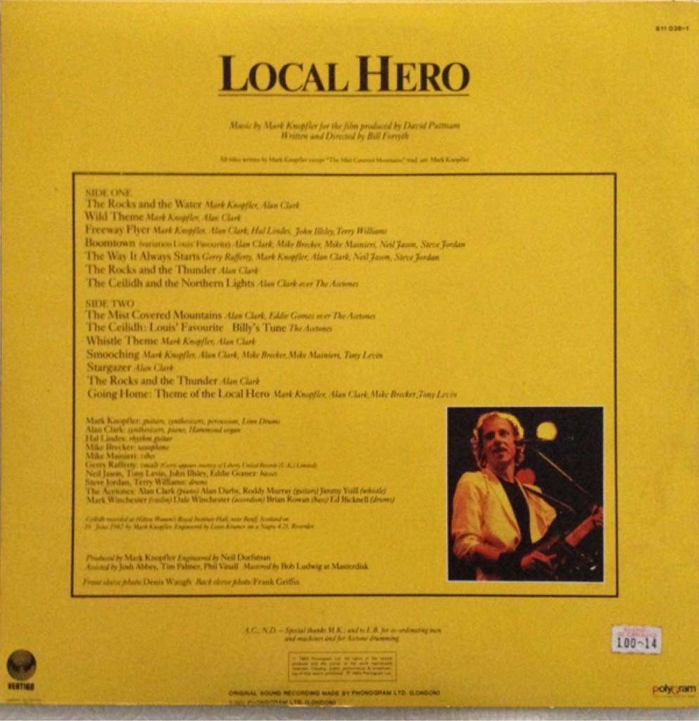 Local Hero - Knopfler, Mark (12”) music collectible - Main Image 2