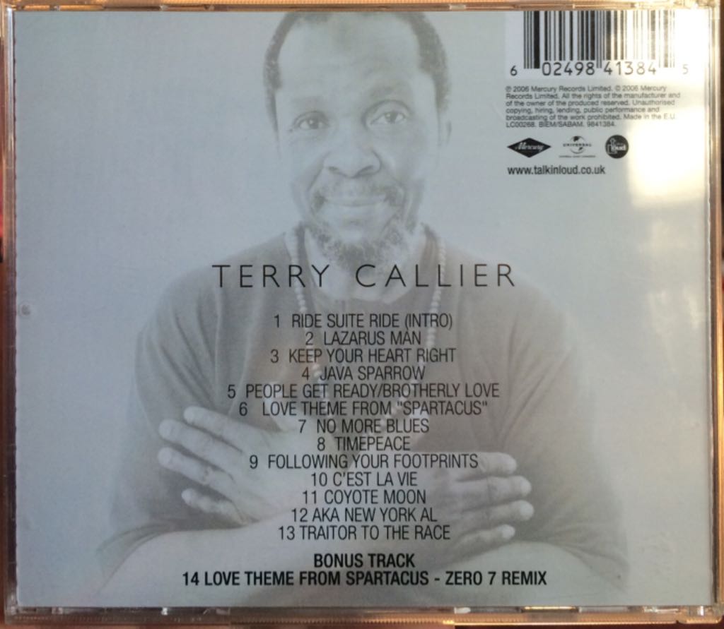 Timepeace - Callier, Terry (CD) music collectible [Barcode 602498413845] - Main Image 2