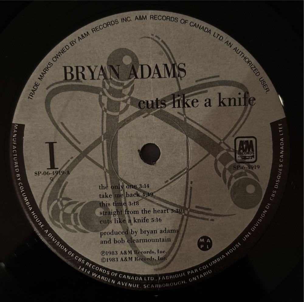 Cuts Like A Knife - Adams, Bryan (12”) music collectible [Barcode 082839491914] - Main Image 3
