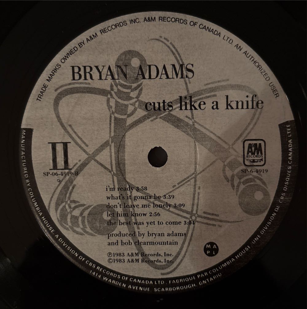 Cuts Like A Knife - Adams, Bryan (12”) music collectible [Barcode 082839491914] - Main Image 4