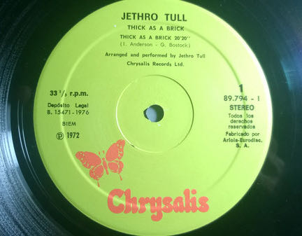 Thick As A Brick - Jethro Tull (12”) music collectible [Barcode 4007192526543] - Main Image 3