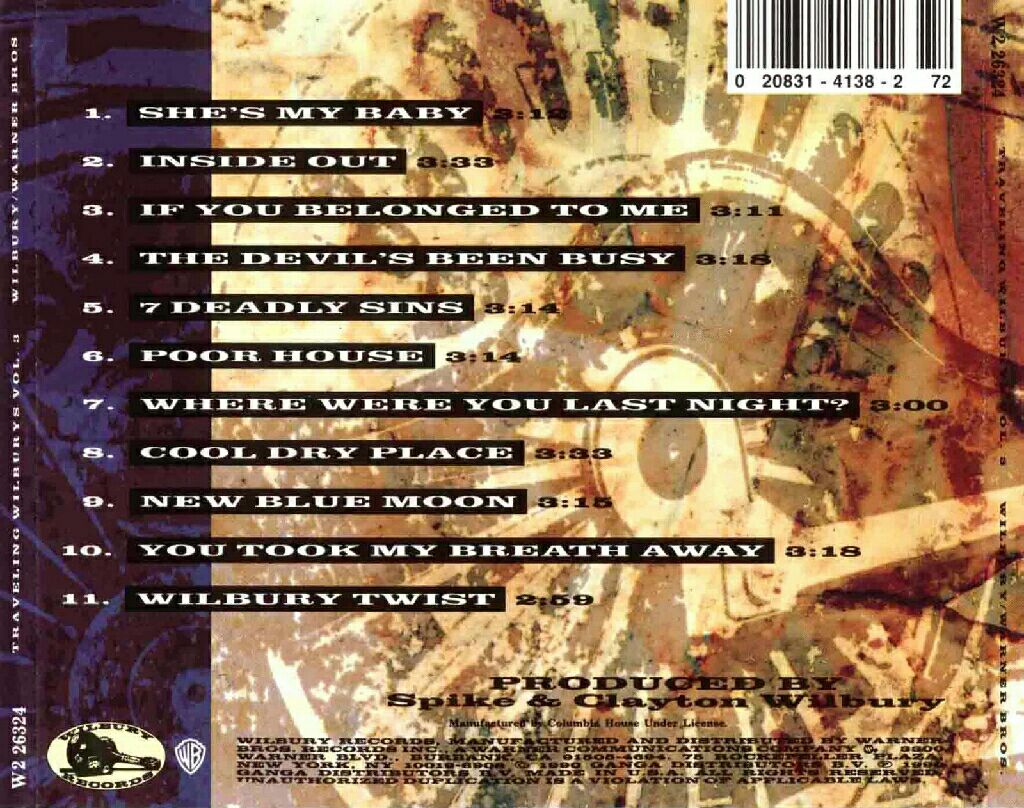 Traveling Wilburys Vol. 3 - Traveling Wilburys (Cassette) music collectible [Barcode 075992632447] - Main Image 2