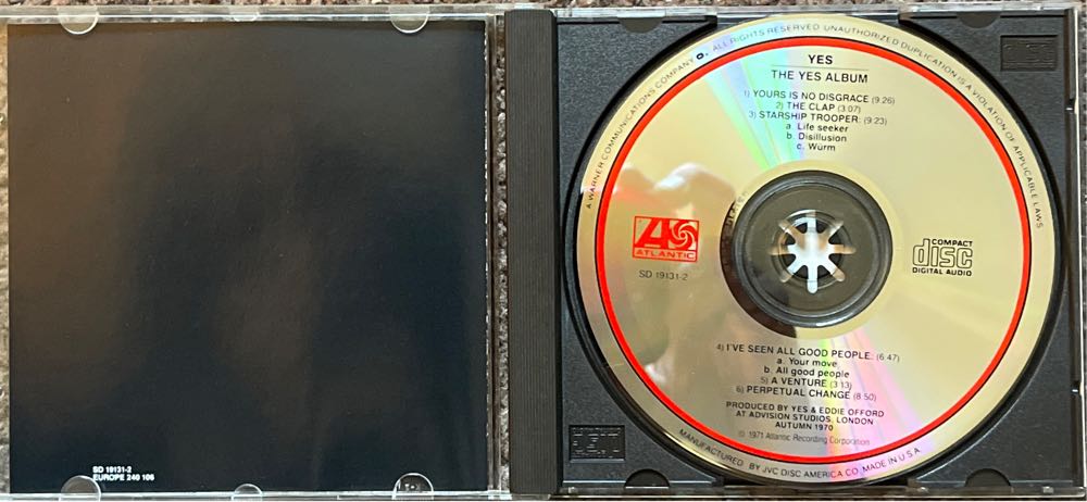 The Yes Album - Yes (CD - 4138) music collectible [Barcode 075678153020] - Main Image 3