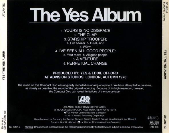 The Yes Album - Yes (12” - 41) music collectible - Main Image 2