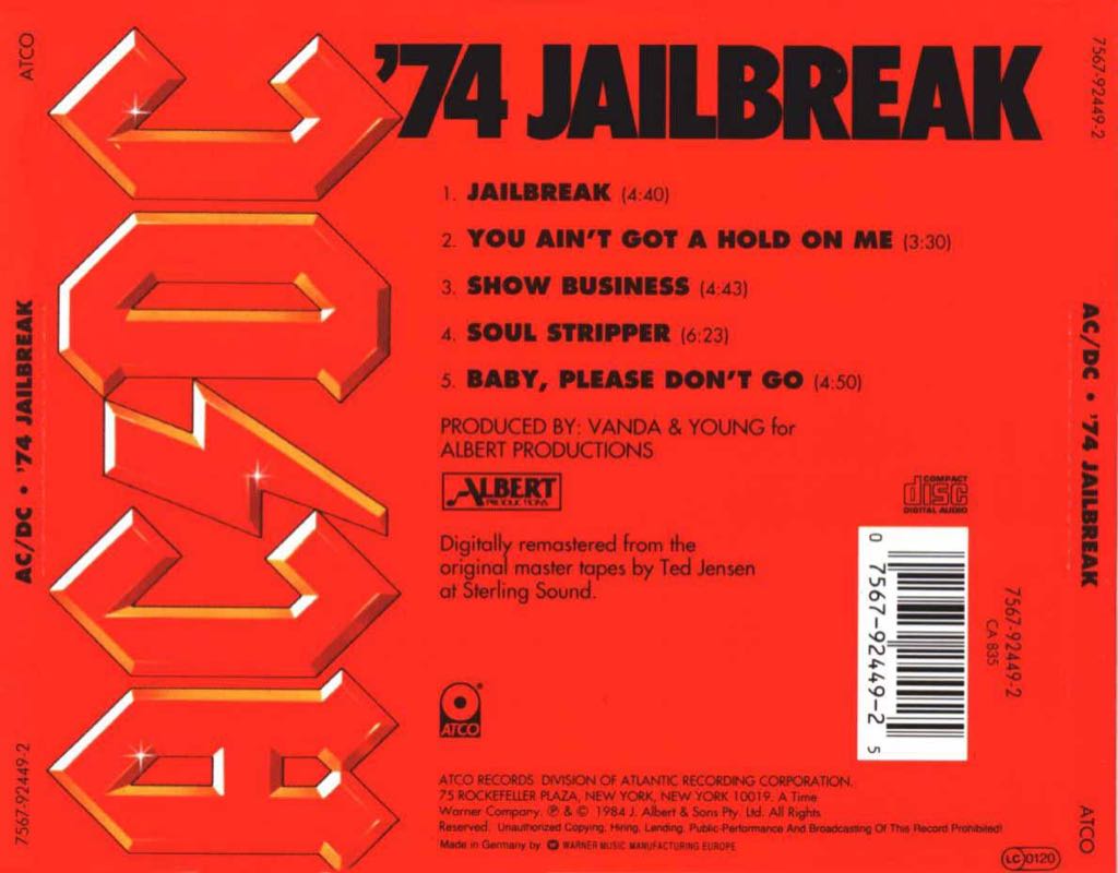 74 Jailbreak - AC/DC (CD) music collectible - Main Image 2