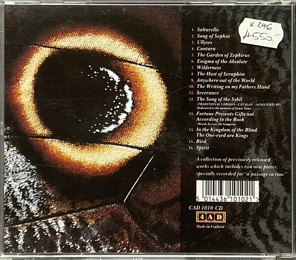 A Passage In Time - Dead Can Dance (CD) music collectible [Barcode 5014436101021] - Main Image 3
