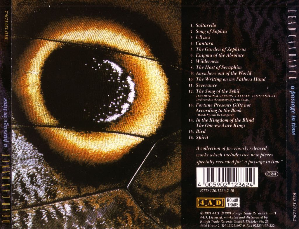 A Passage In Time - Dead Can Dance (Cassette) music collectible - Main Image 2