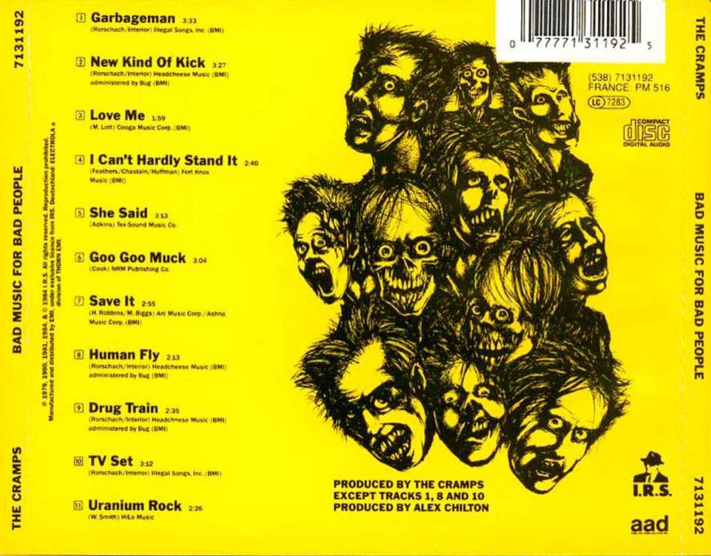 Bad Music For Bad People - Cramps, The (CD - 31) music collectible [Barcode 044797004223] - Main Image 2