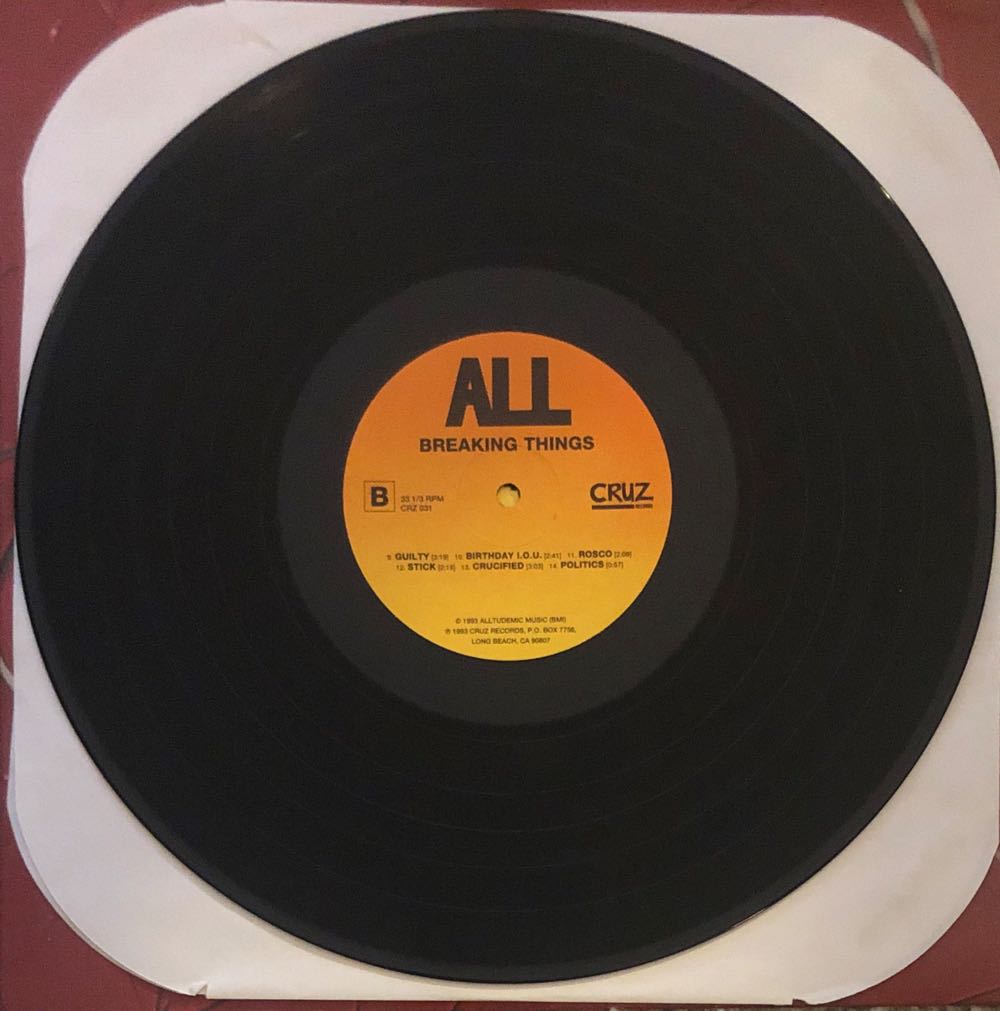 Breaking Things - All (12” - 29) music collectible [Barcode 031895003111] - Main Image 3
