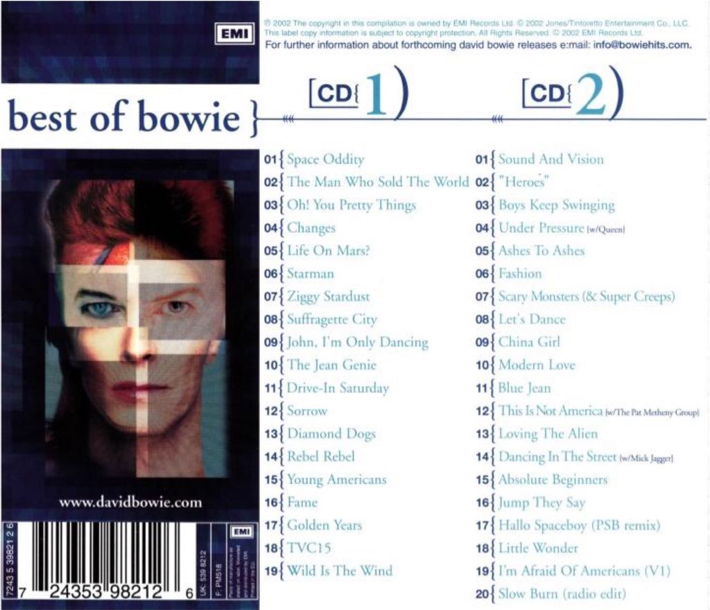 Best Of Bowie - David Bowie (MP3) music collectible [Barcode 724354207525] - Main Image 2