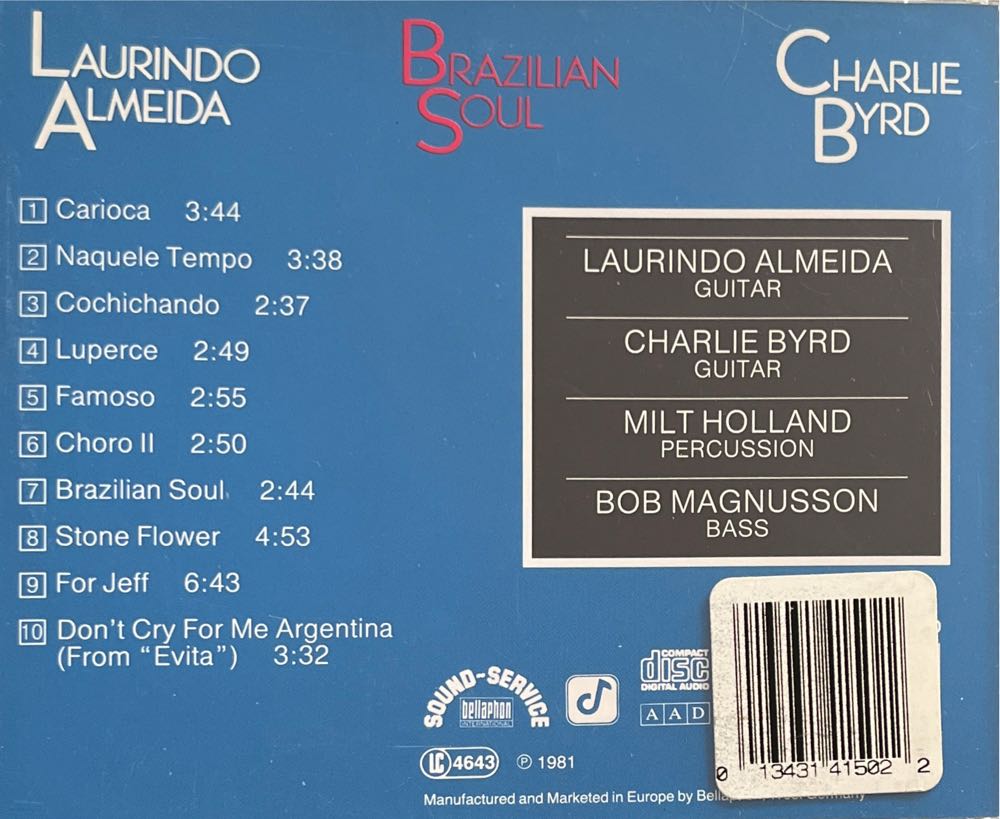 Brazilian Soul - Almeida, Laurindo (12” - 38) music collectible [Barcode 013431415022] - Main Image 2