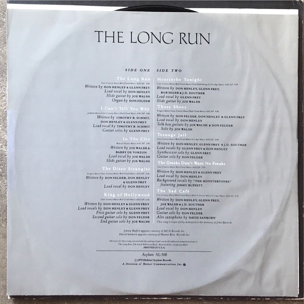 The Long Run - Eagles (12” - 38) music collectible - Main Image 3