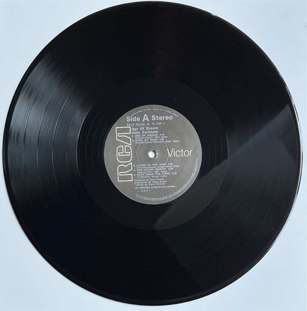 Age Of Reason - John Farnham (12” - 53) music collectible [Barcode 035627183911] - Main Image 3