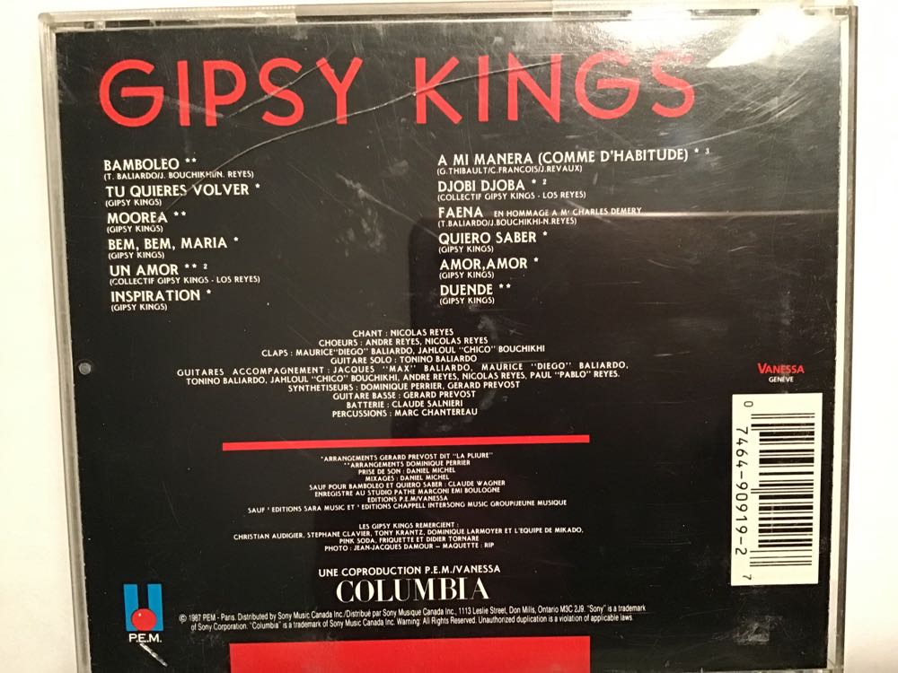Gipsy Kings - Gipsy Kings (CD) music collectible [Barcode 074649091927] - Main Image 2