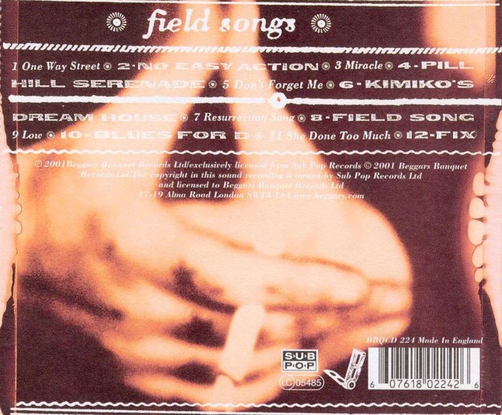 Field Songs - Lanegan, Mark (12”) music collectible [Barcode 098787050219] - Main Image 2