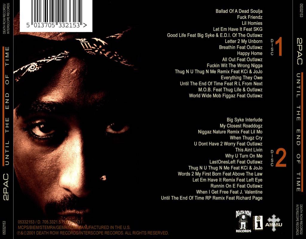 (1997) Until The End Of Time - 2pac (CD - 121) music collectible - Main Image 2