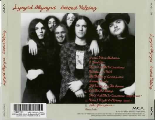 Second Helping - Lynyrd Skynyrd (CD - 54) music collectible [Barcode 008811164829] - Main Image 2