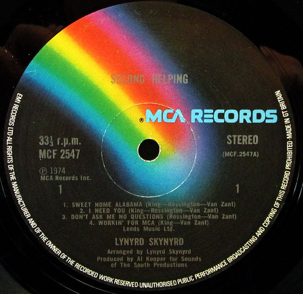 Second Helping - Lynyrd Skynyrd (12” - 37) music collectible [Barcode 600753550175] - Main Image 3