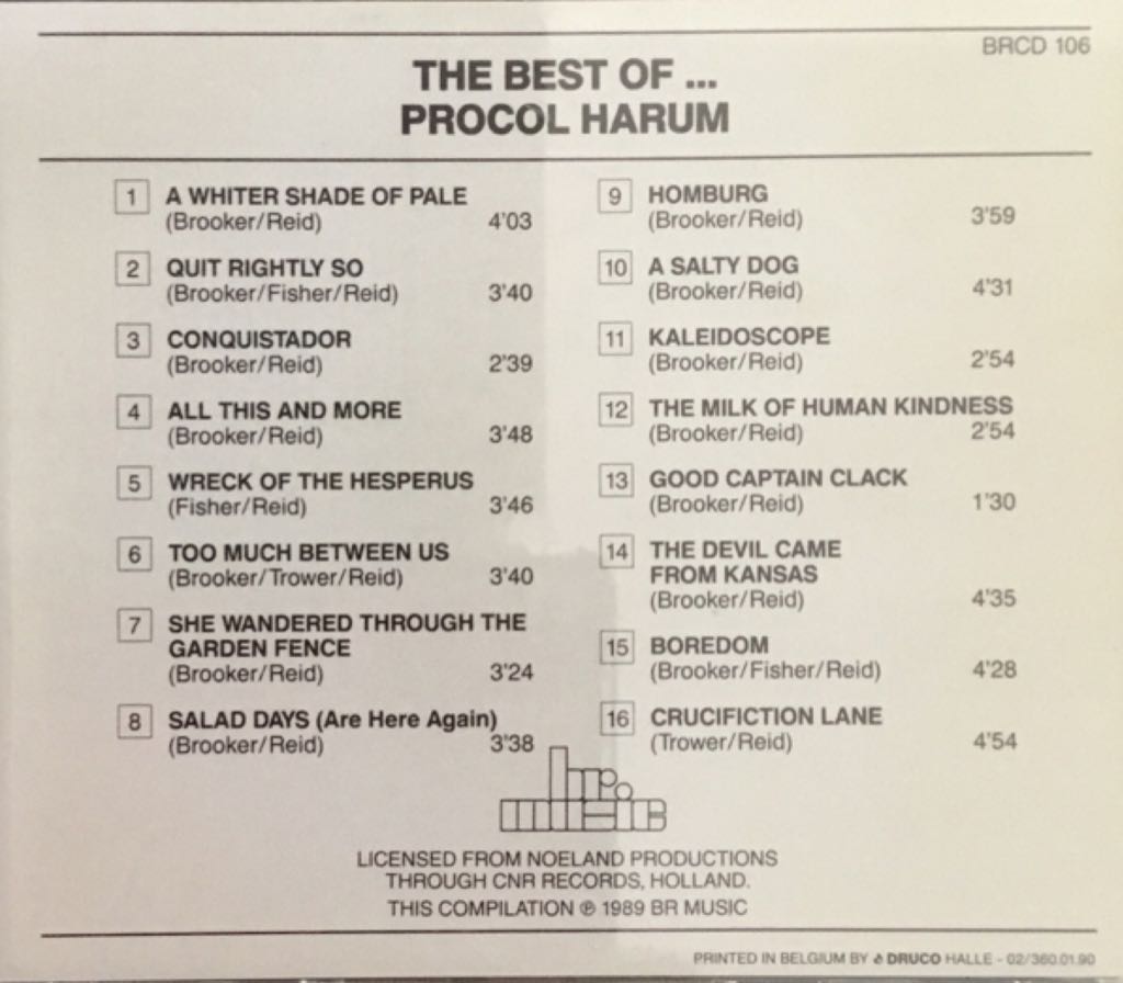 The Best Of Procol Harum - Procol Harum (CD - 58) music collectible - Main Image 2