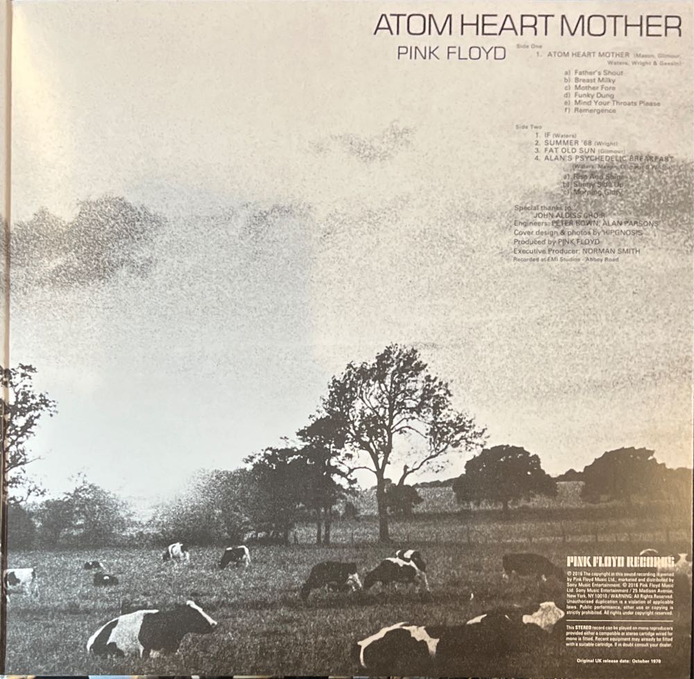 Atom Heart Mother - Pink Floyd (12” - 5204) music collectible [Barcode 888751842212] - Main Image 4