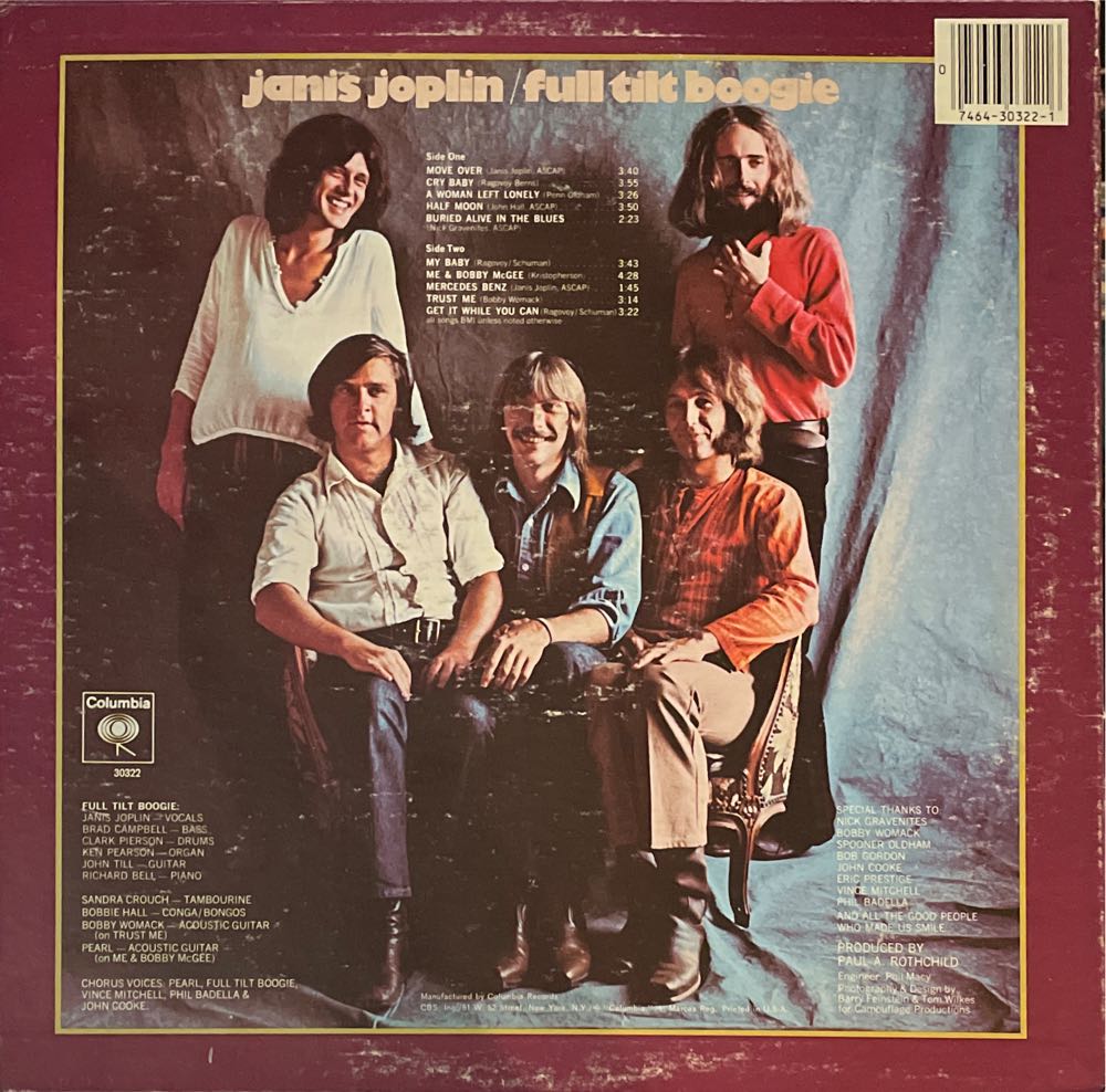 Pearl - Joplin, Janis (12”) music collectible [Barcode 074643032216] - Main Image 2