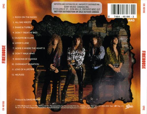1990 Firehouse - Firehouse (12”) music collectible [Barcode 8801035327023] - Main Image 2