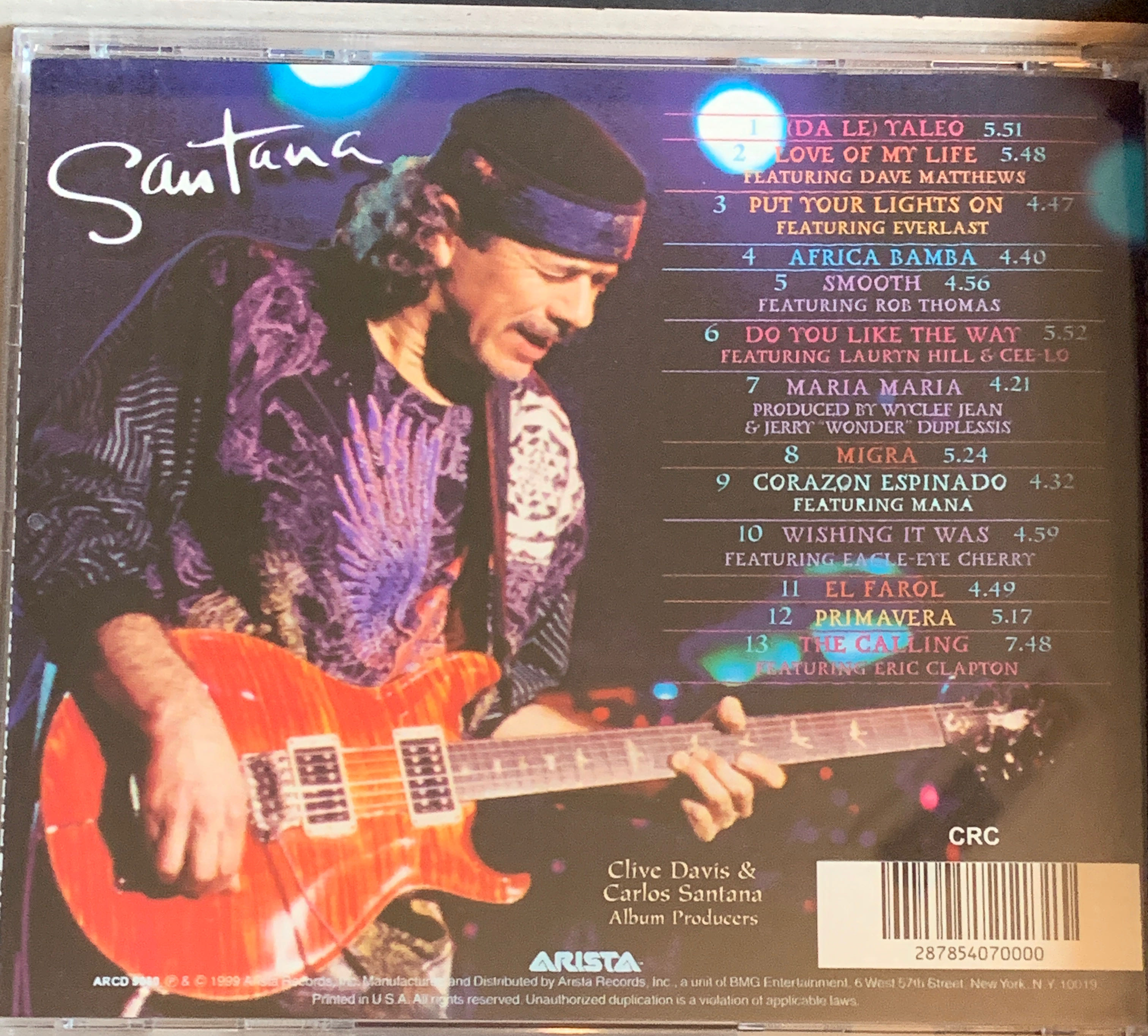 Supernatural - Santana (CD - 75) music collectible [Barcode 287854070000] - Main Image 2
