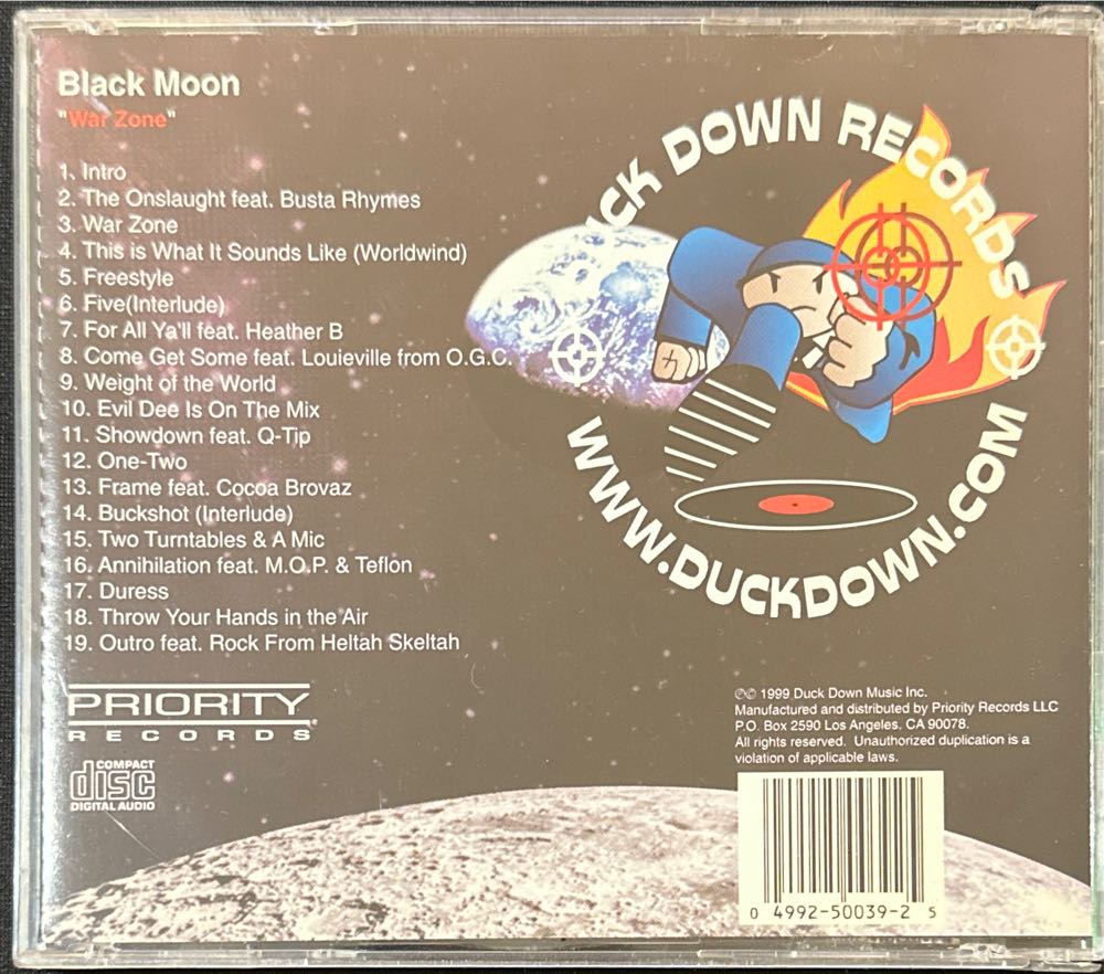 War Zone - Black Moon (CD) music collectible [Barcode 049925003925] - Main Image 2