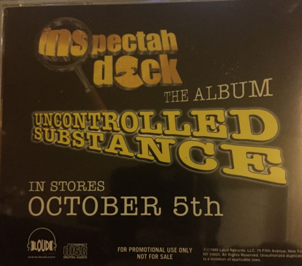 Uncontrolled Substance - Inspectah Deck (CD) music collectible [Barcode 088561186524] - Main Image 2