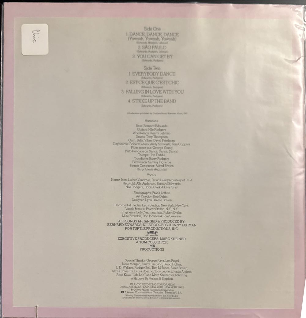 Chic - Chic (12”) music collectible - Main Image 2