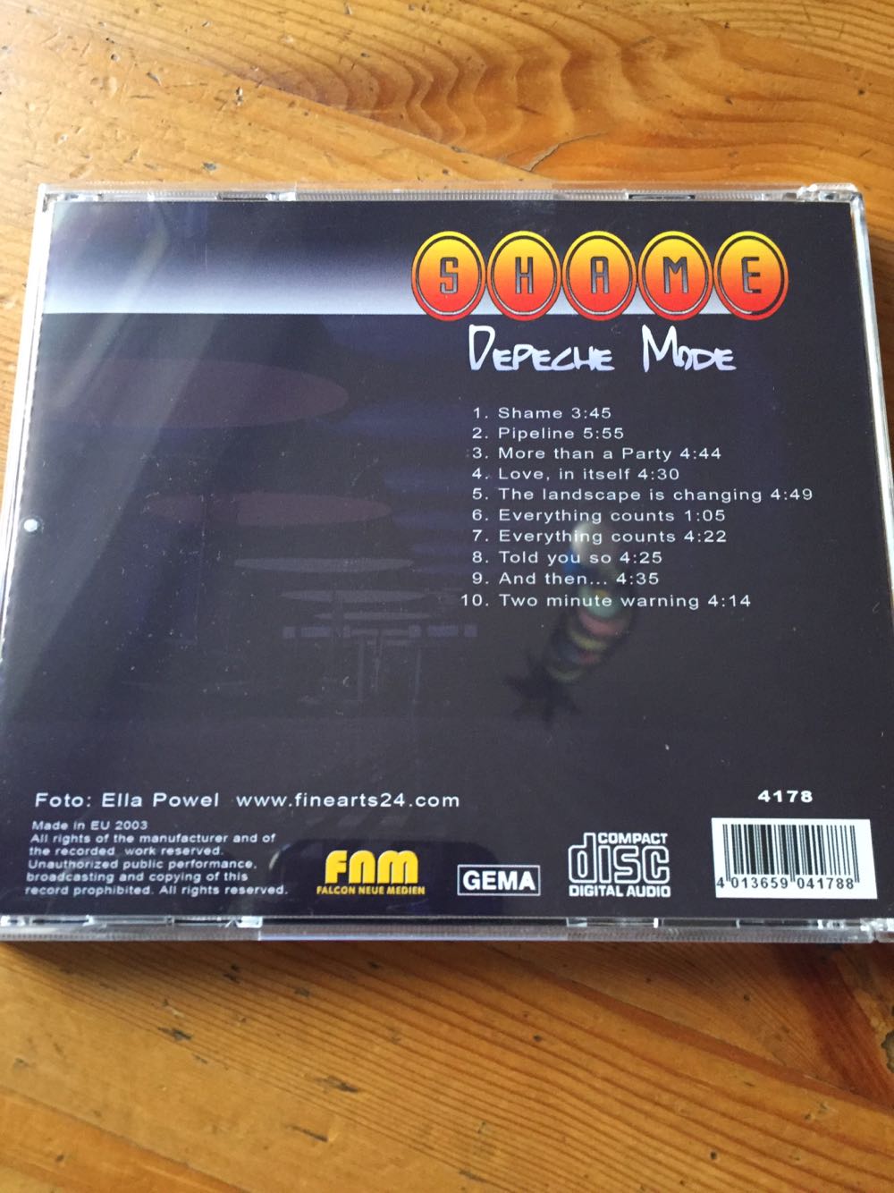 Shame - Depeche Mode (CD - 36) music collectible [Barcode 4013659041788] - Main Image 3