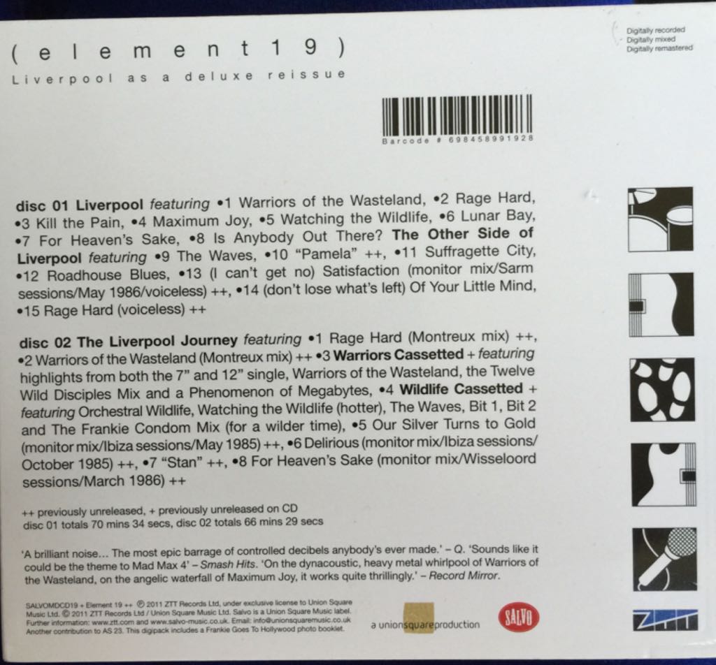 Liverpool Frankie Goes To Hollywood - Frankie Goes To Hollywood (CD) music collectible [Barcode 698458991928] - Main Image 2