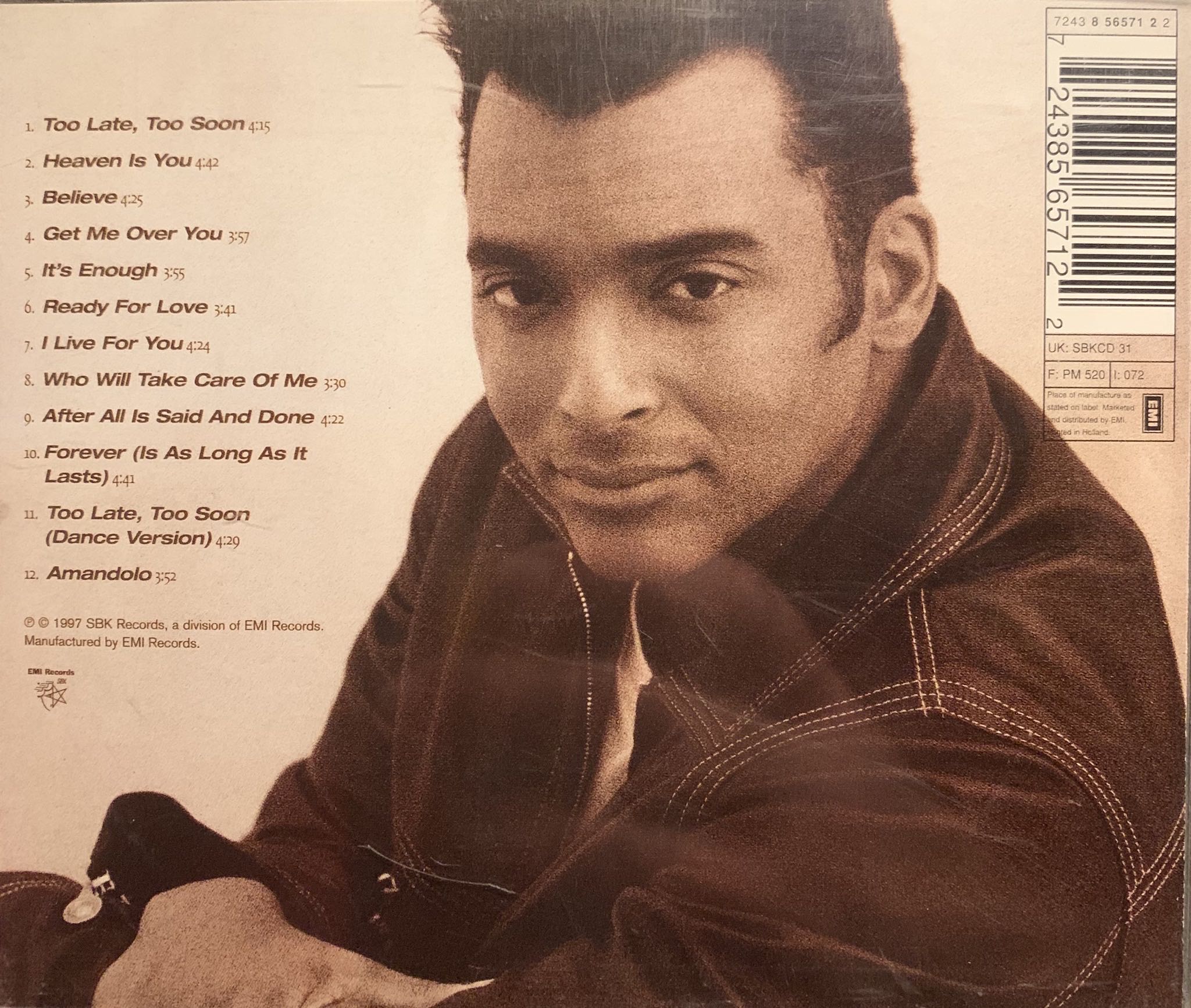 Secada - Jon Secada (CD) music collectible [Barcode 724385657122] - Main Image 2