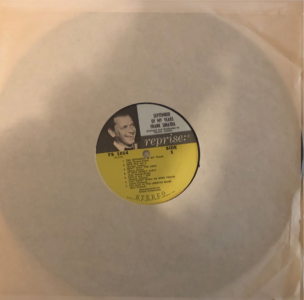 September of My Years - Frank Sinatra (12”) music collectible - Main Image 3