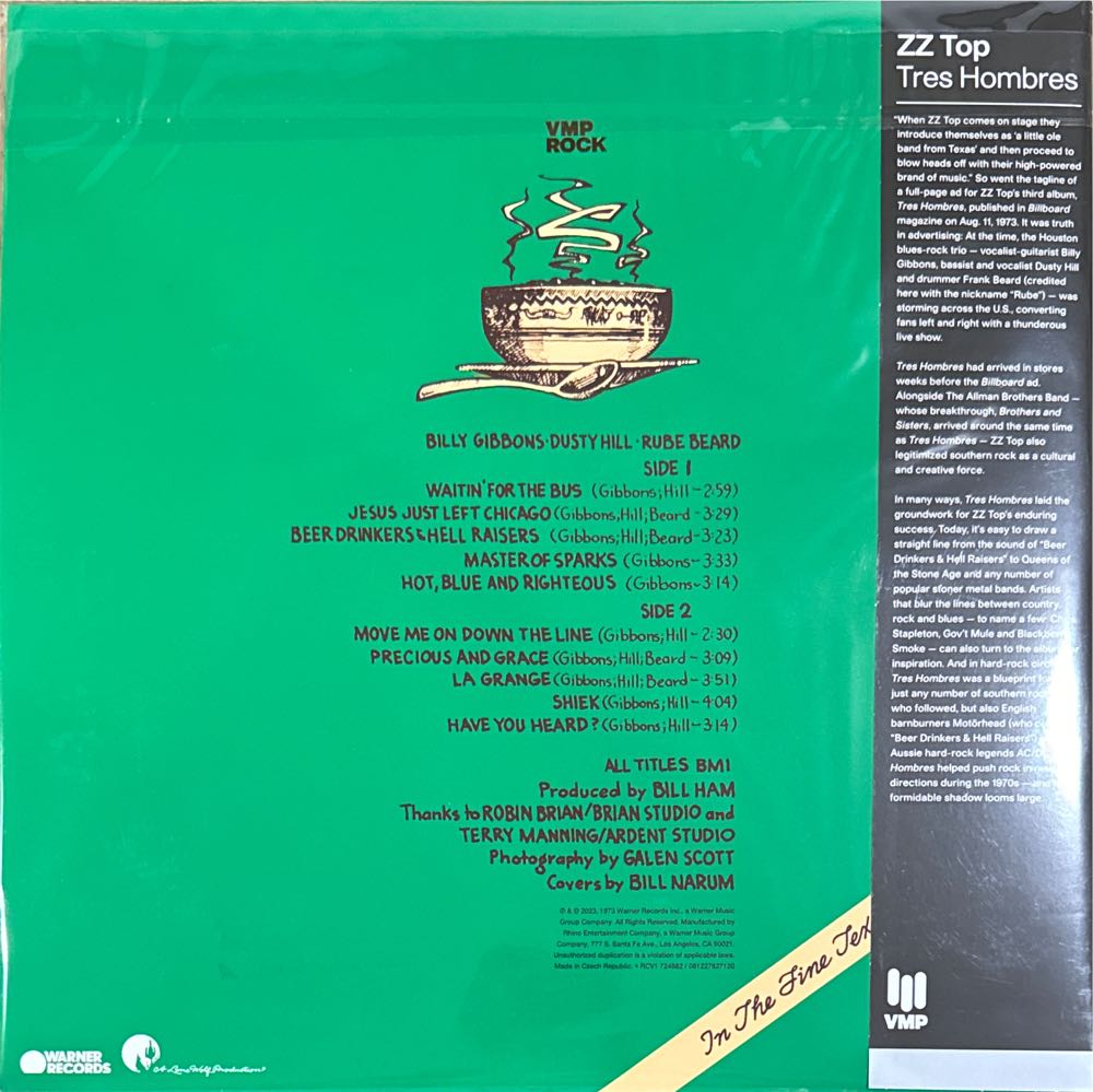 Tres Hombres - ZZ Top (12”) music collectible - Main Image 2