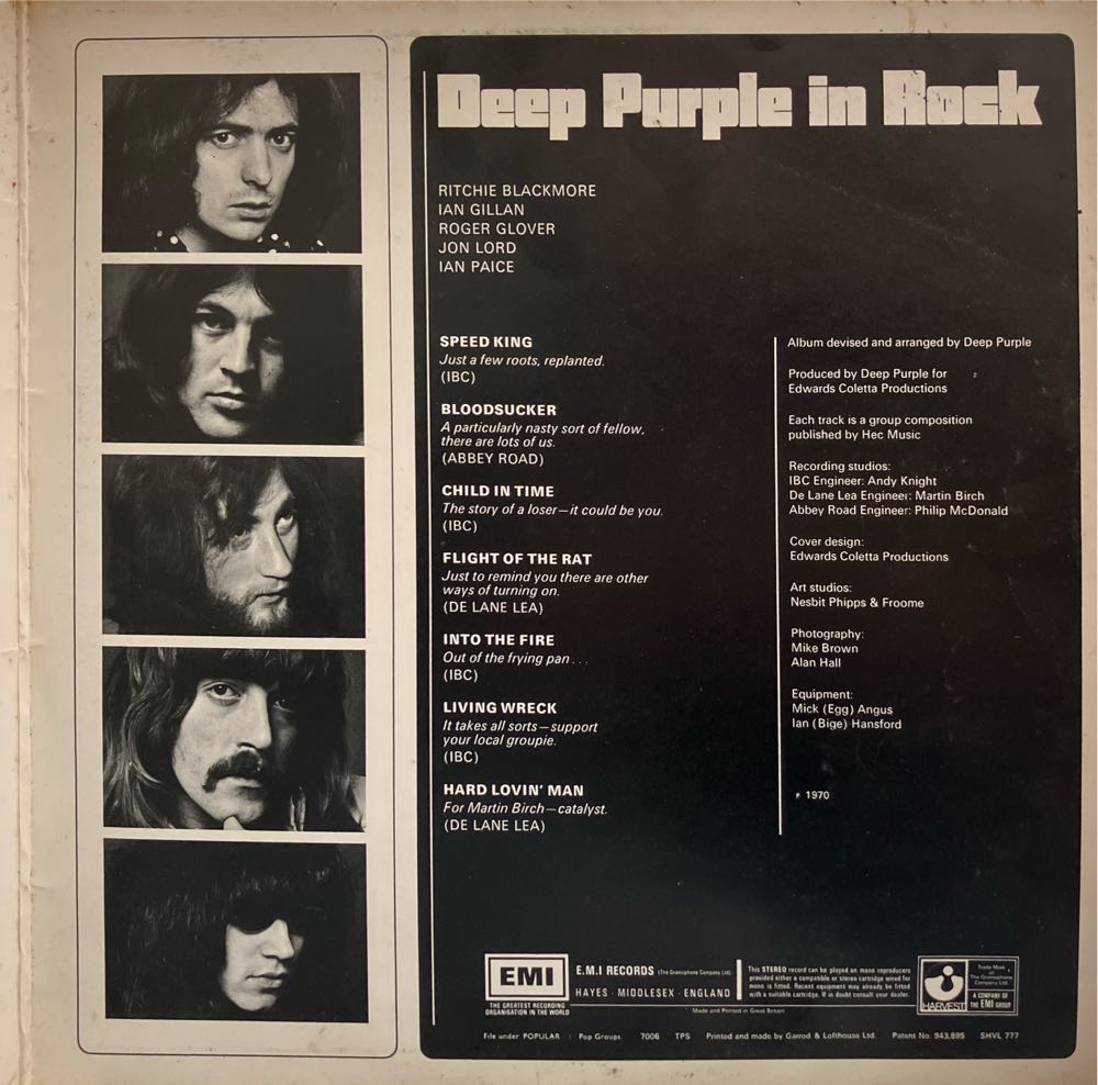 In Rock - Deep Purple (12”) music collectible - Main Image 4