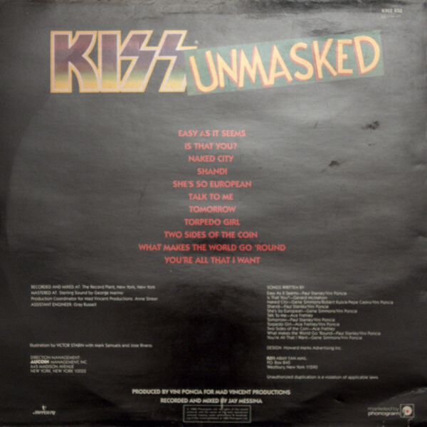 Unmasked - Kiss (12” - 3946) music collectible - Main Image 2