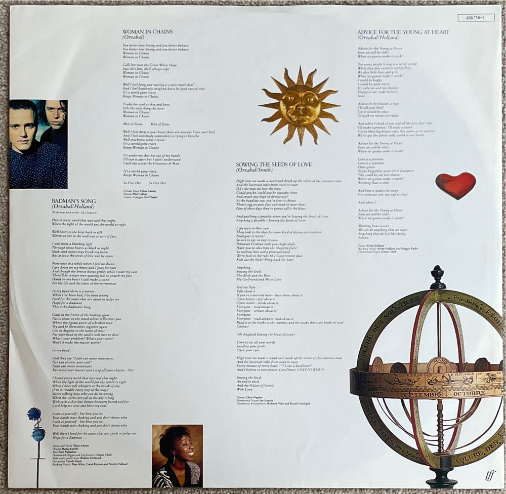 The Seeds Of Love - Tears For Fears (12” - 49) music collectible [Barcode 042283873018] - Main Image 3