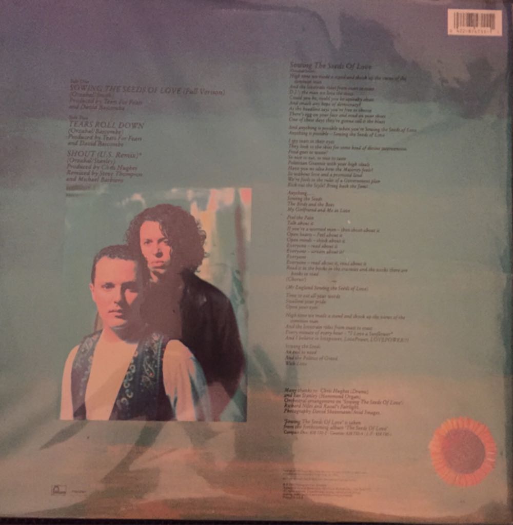 The Seeds Of Love - Tears For Fears (12”) music collectible - Main Image 2