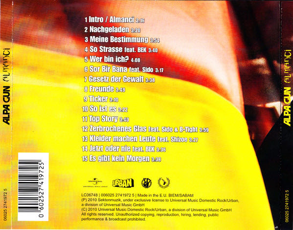 Almanci - Alpa Gun (CD - 53) music collectible [Barcode 602527419725] - Main Image 2