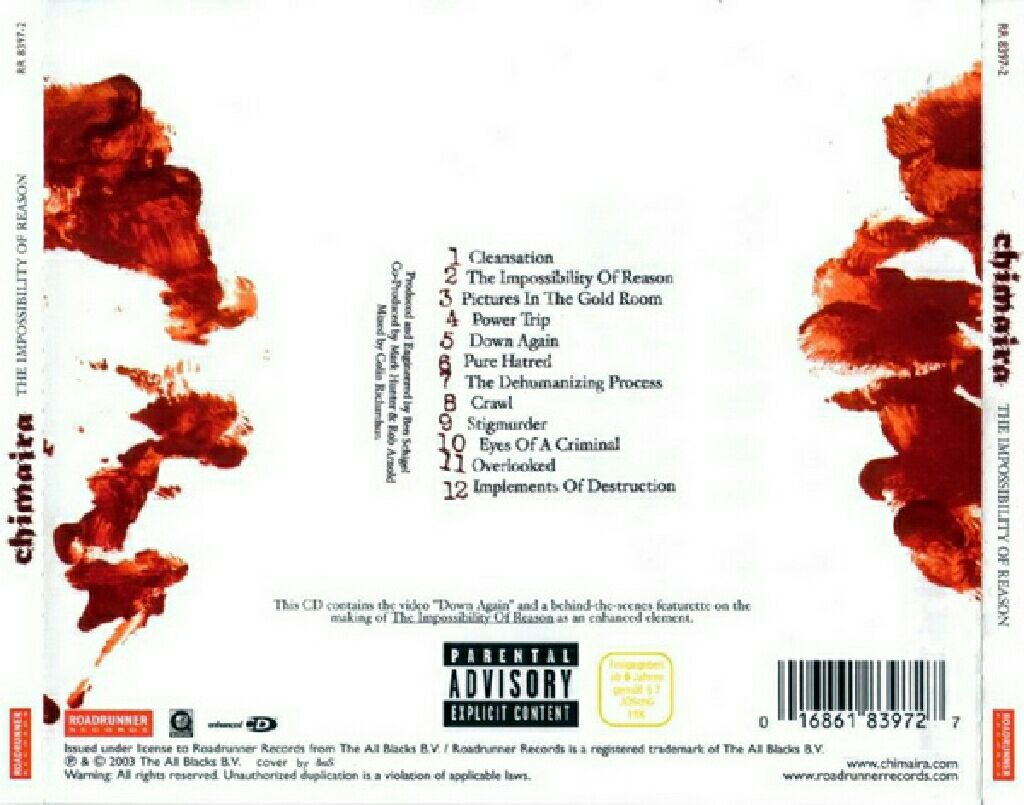 The Impossibility of Reason - Chimaira (CD - 59) music collectible [Barcode 016861839727] - Main Image 2