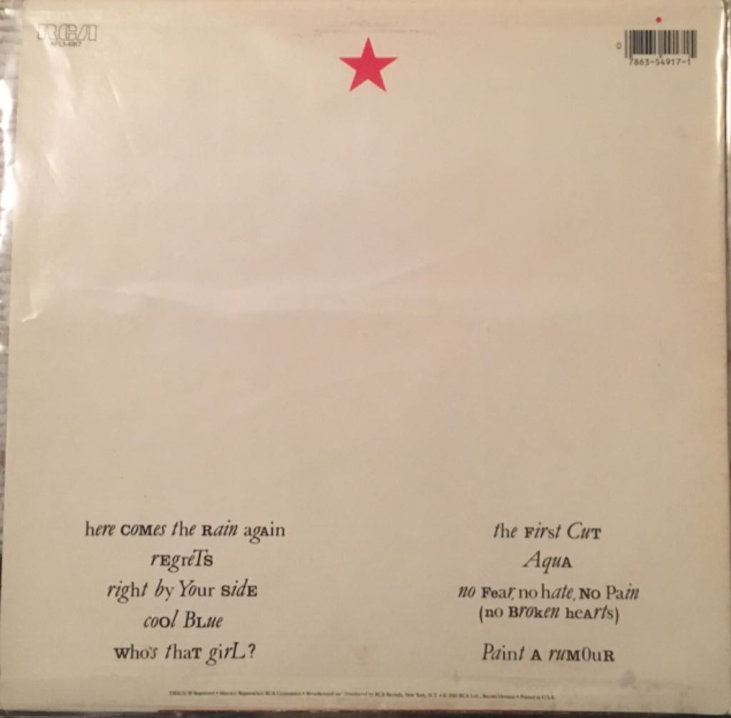 Touch - Eurythmics (12”) music collectible [Barcode 078635491715] - Main Image 2
